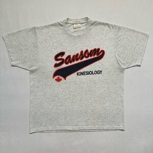 Vintage Collegiate 1990s Kinesiology Script Graphic T-Shirt